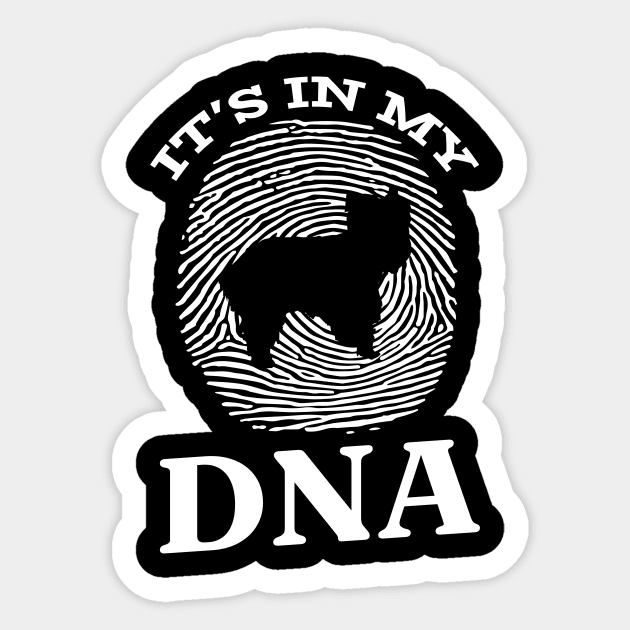 Yorkshire Terrier It`s In My DNA Fingerprint Sticker by Shirtjaeger